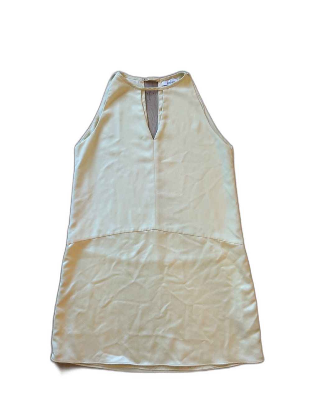 Parker Yellow Halter Mini Dress Summer Wedding Guest Cocktail Event Dress